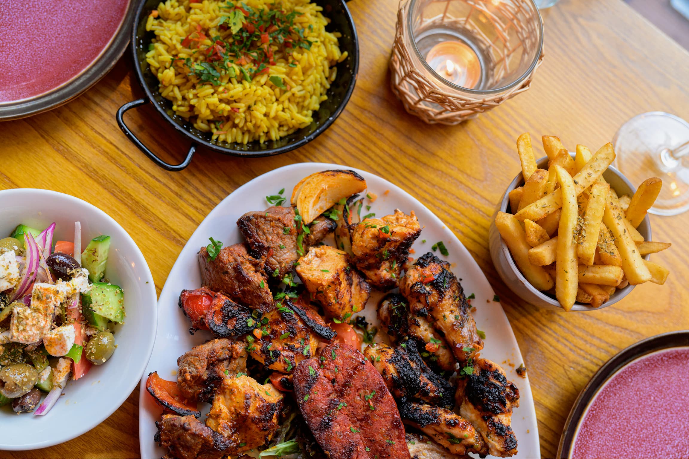 Mediterranean mixed grill at Pupa