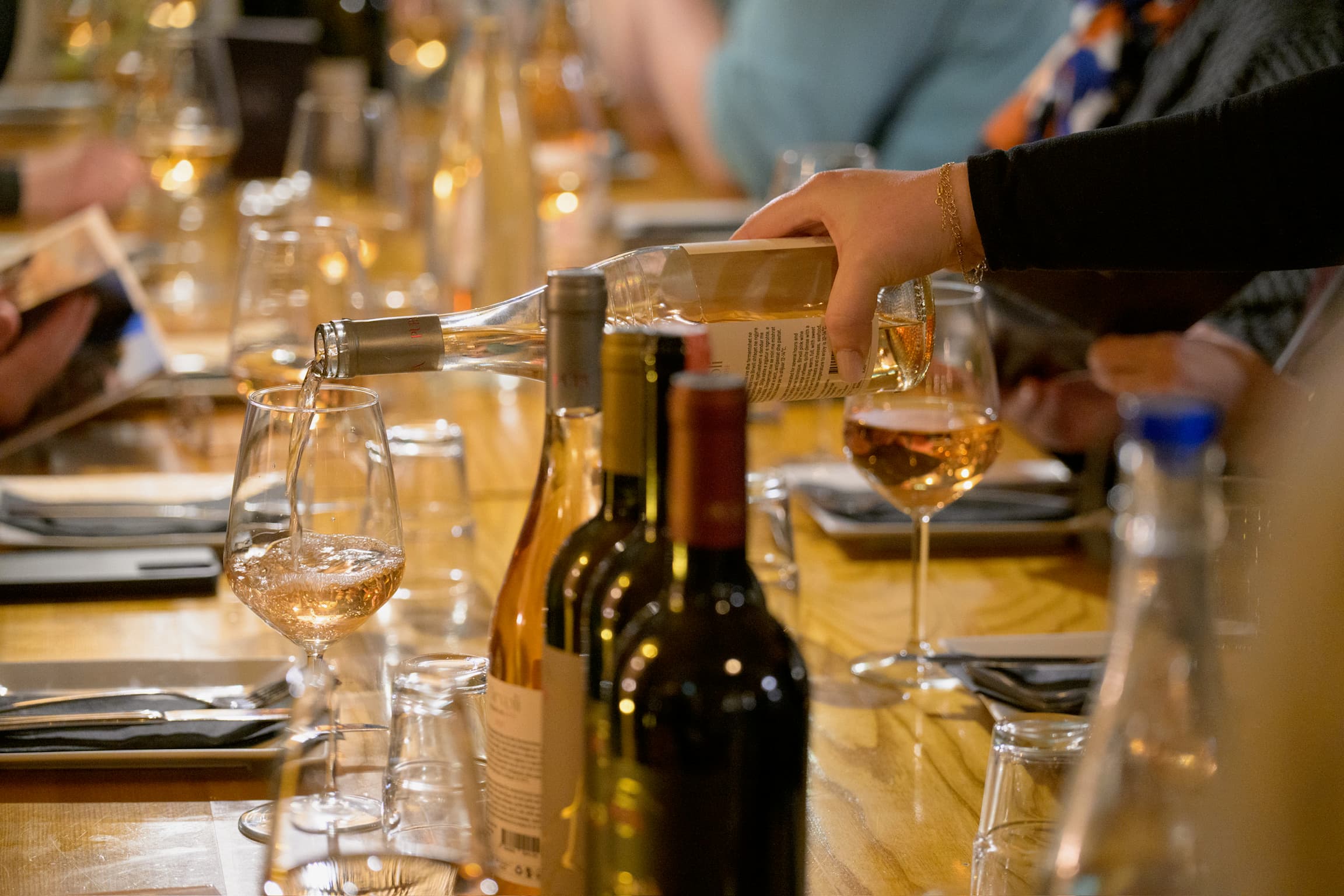 Wine poured at a Pupa tasting