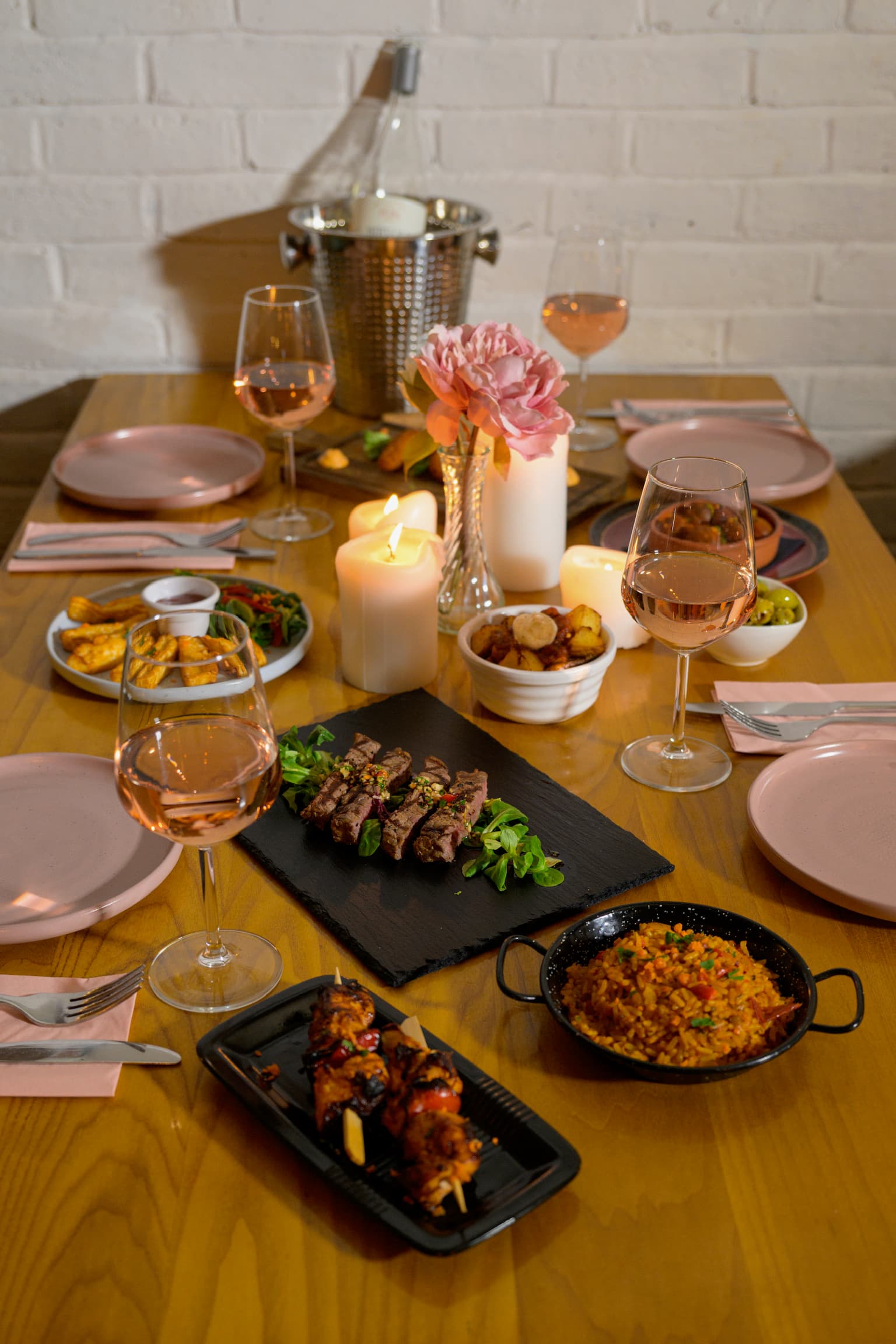 Charcoal grill dishes at Pupa